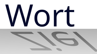 Ein "Wort" lässt einen Schatten "Ziel" zurück.